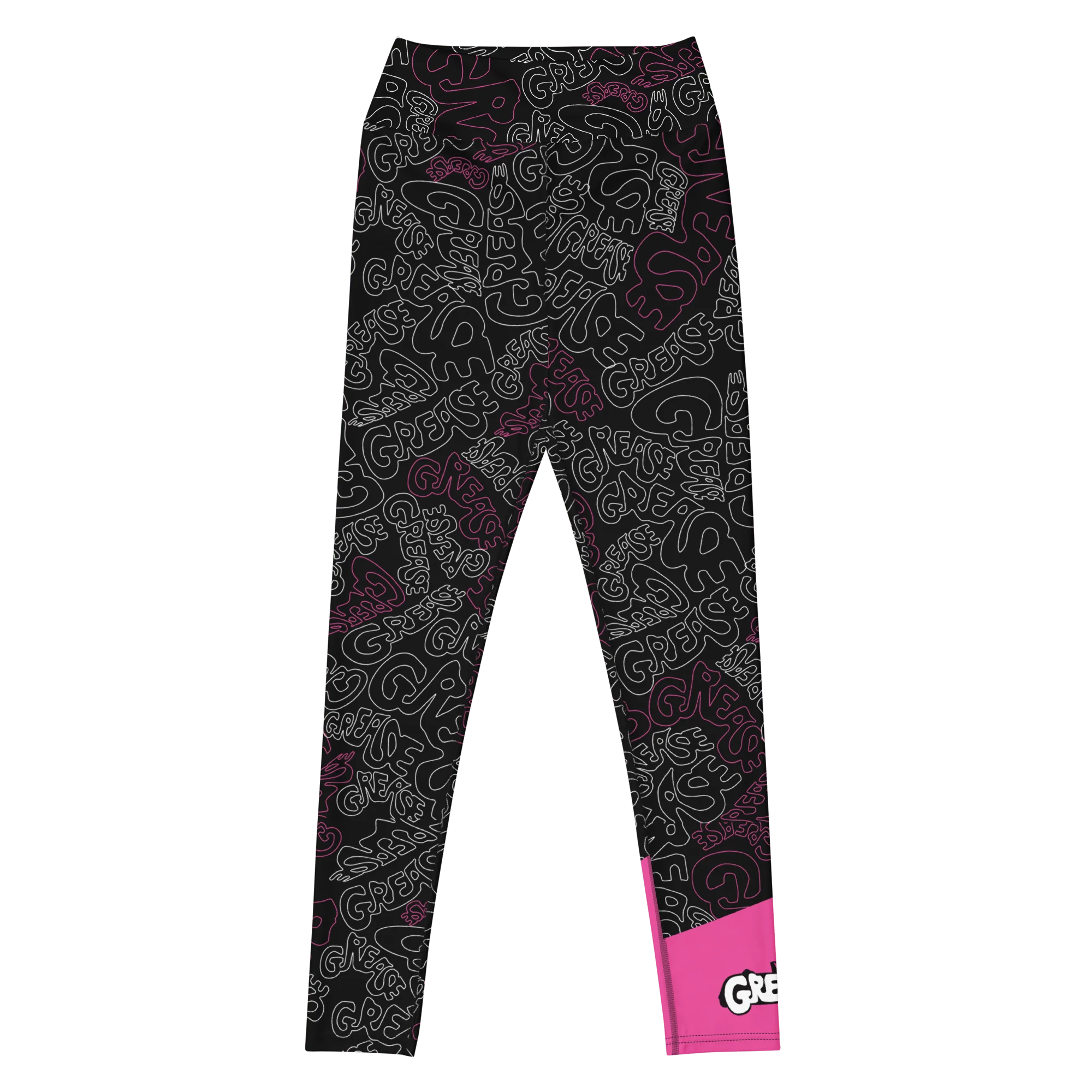 Grease Pattern High-Waisted Leggings