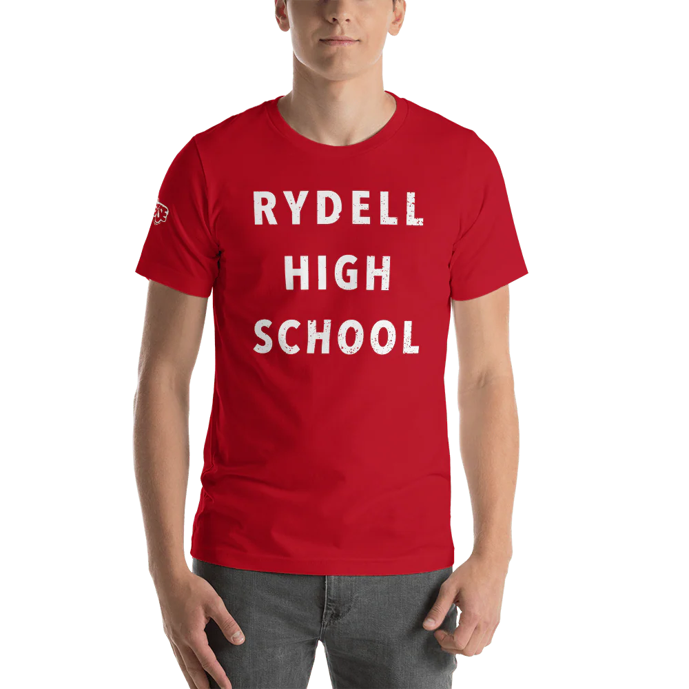 Grease Rydell High School Adult Short Sleeve T-Shirt - Image 4