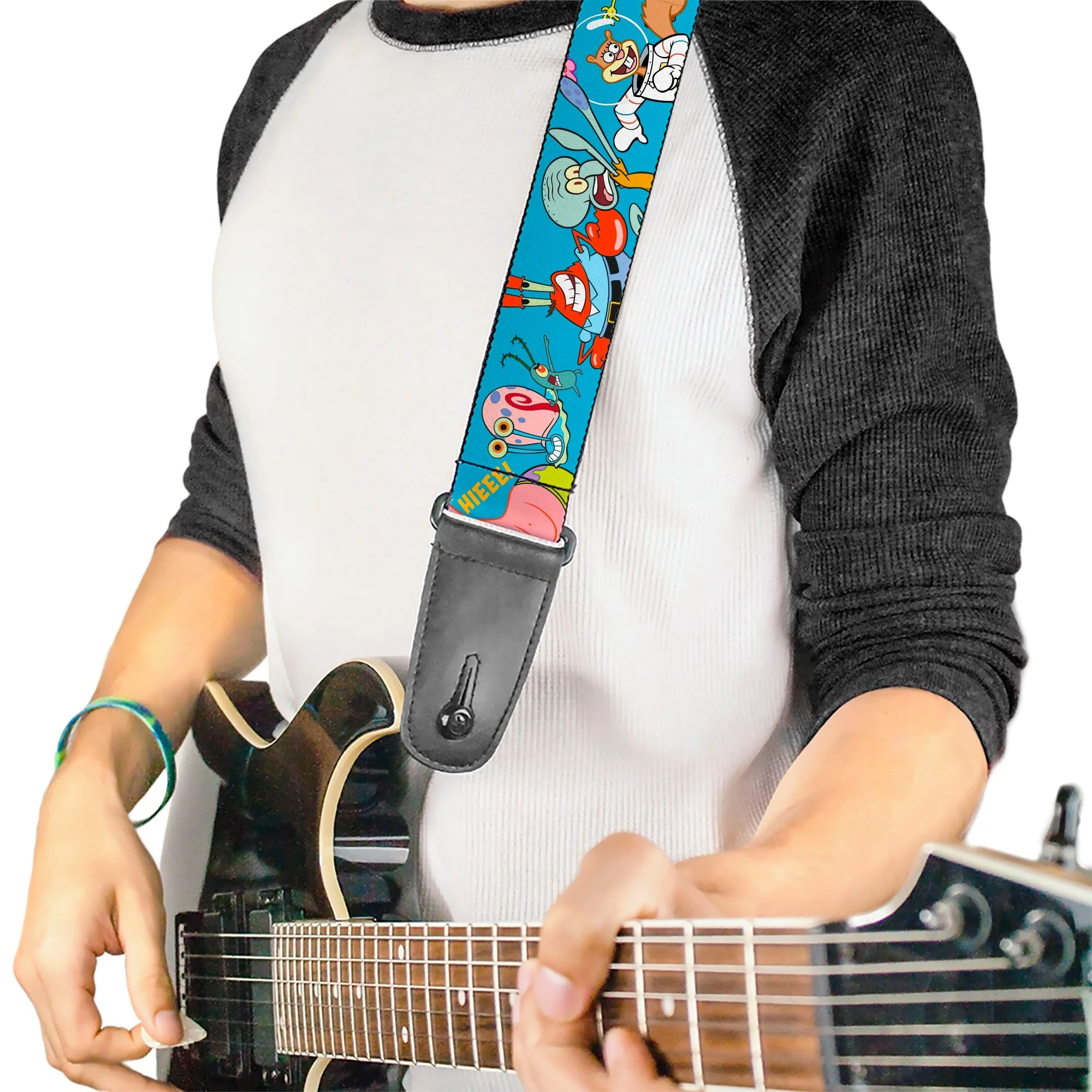 SpongeBob SquarePants Guitar Strap Five Friends Poses Buckle-Down Blue - Image 2