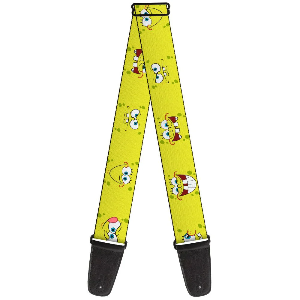 SpongeBob SquarePants Guitar Strap Expressions Yellow Adjustable