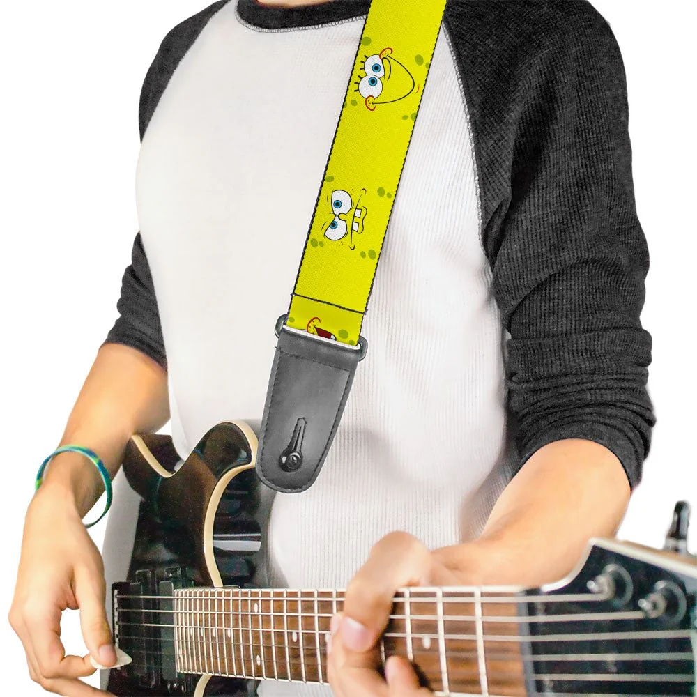 SpongeBob SquarePants Guitar Strap Expressions Yellow Adjustable - Image 2