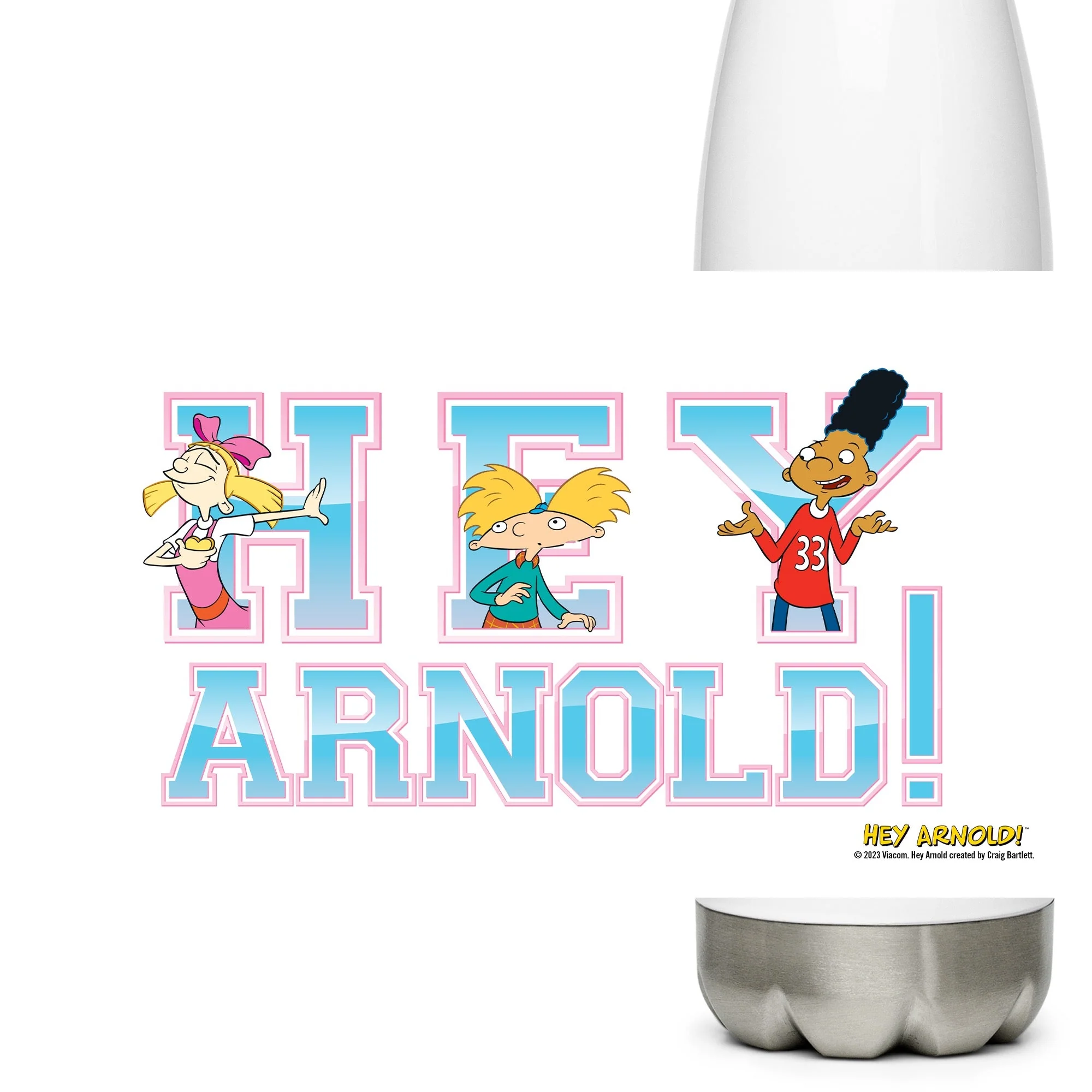 Hey Arnold! Varsity Stainless Steel Water Bottle - Image 2