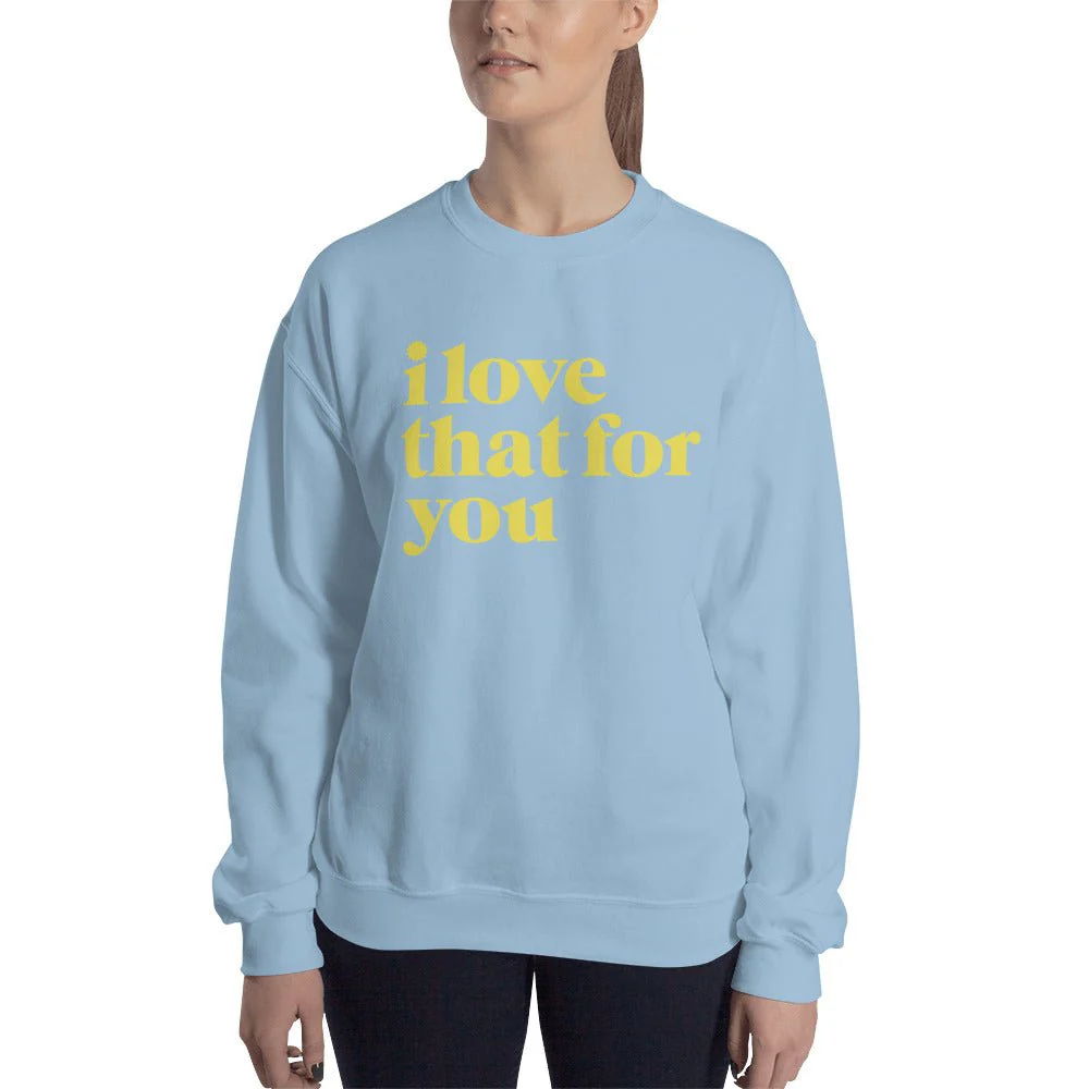I Love That For You Logo Unisex Fleece Crewneck Sweatshirt - Image 10