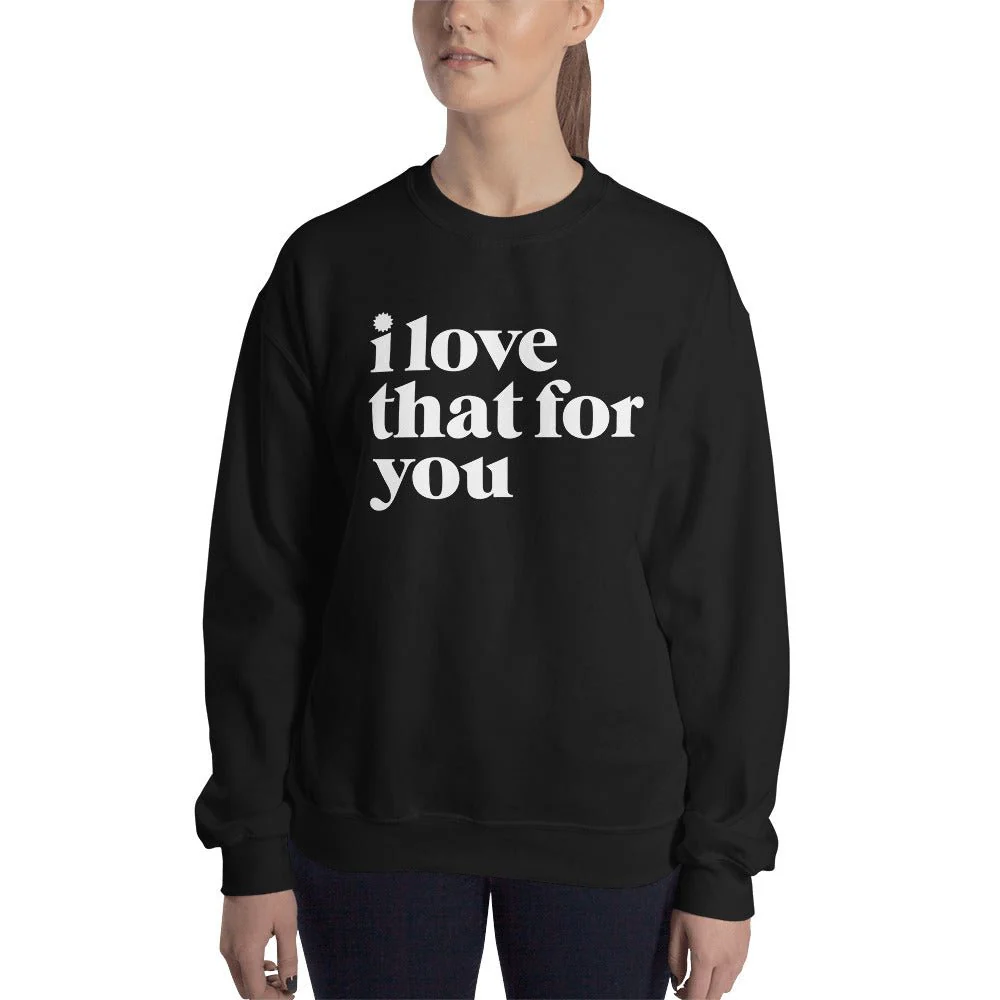 I Love That For You Logo Unisex Fleece Crewneck Sweatshirt - Image 2