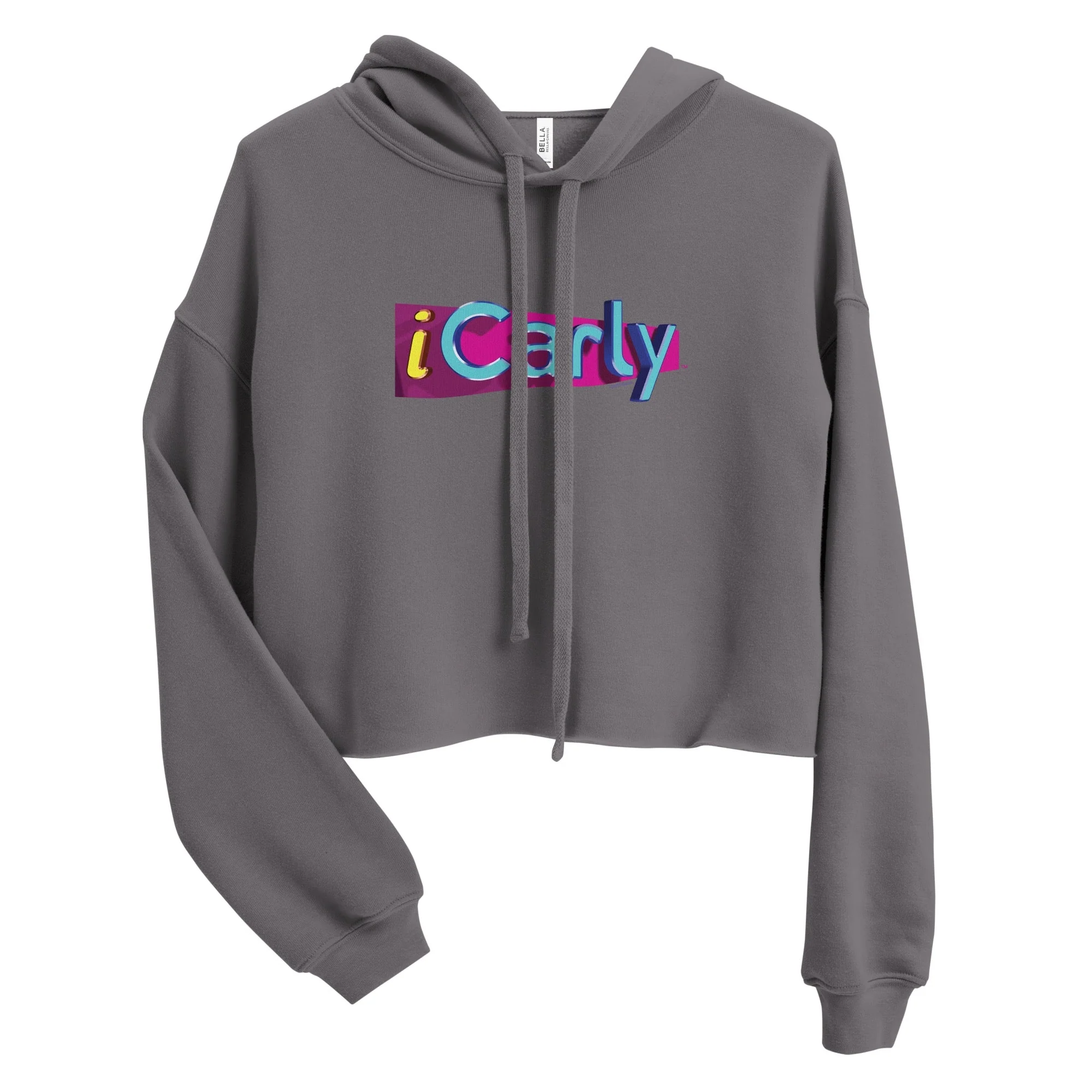 iCarly Logo Women's Fleece Crop Hooded Sweatshirt - Image 6