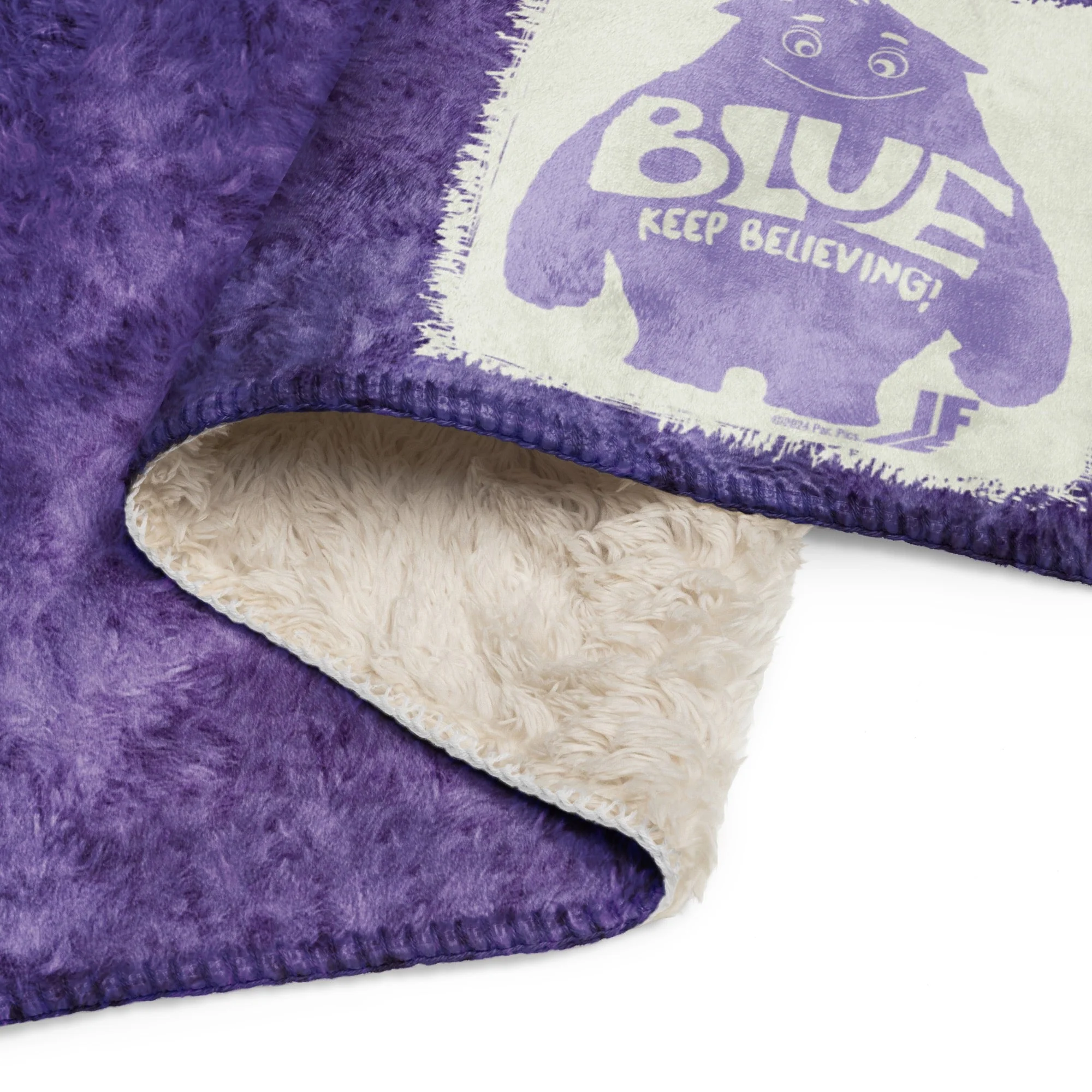IF Blue Keep Believing Sherpa Blanket - Image 4
