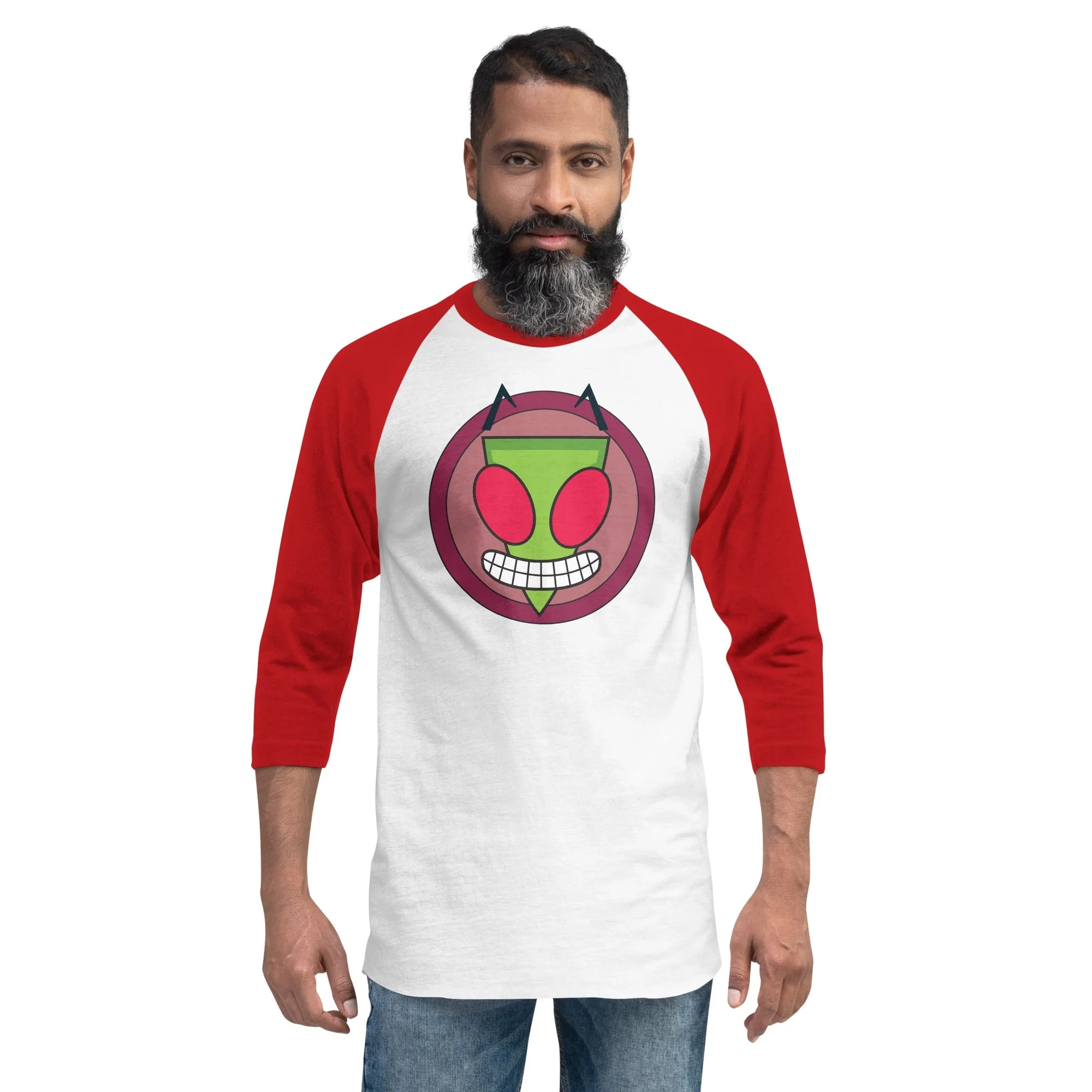 Invader Zim Doom 3/4 Sleeve Raglan Shirt - Image 7