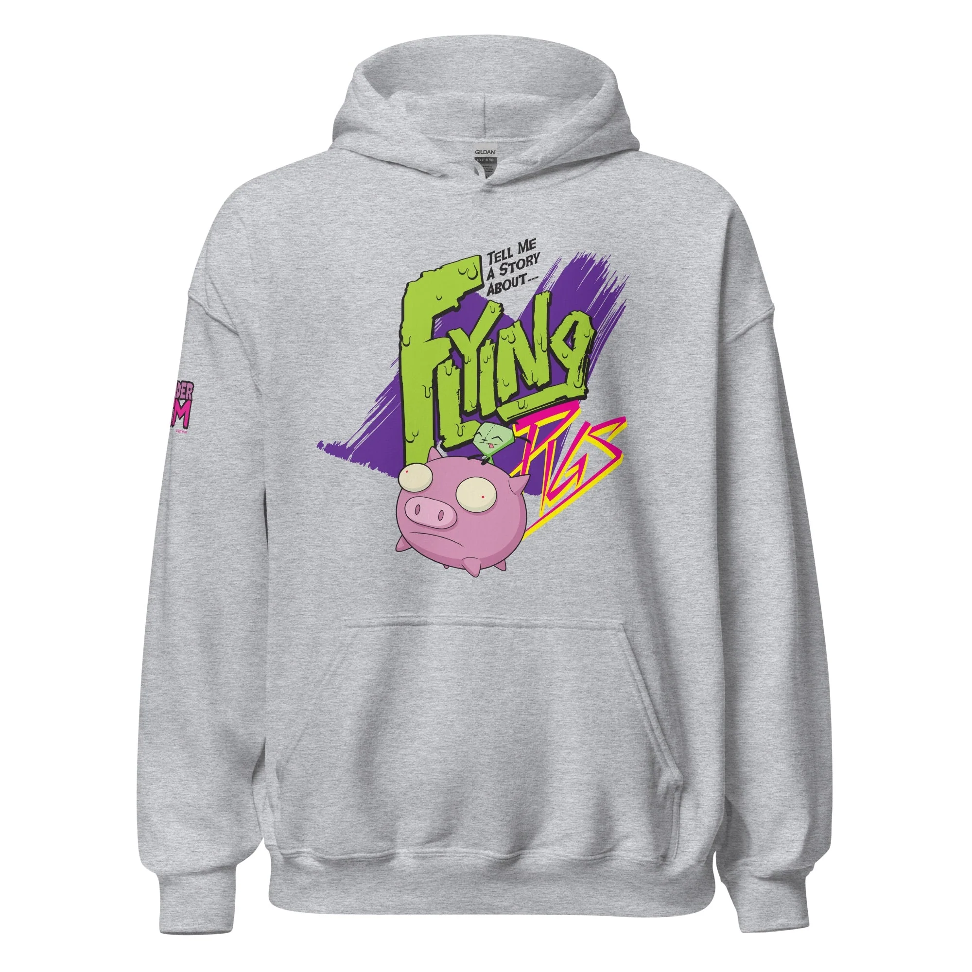Invader Zim Flying Pigs Adult Hooded Sweatshirt - Image 4