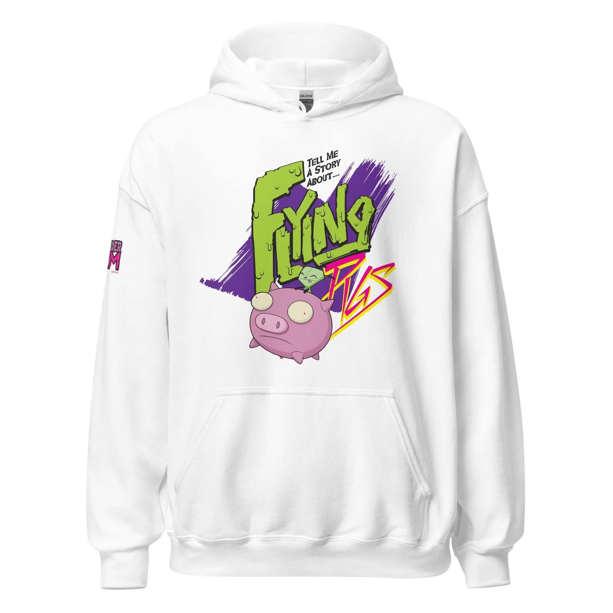 Invader Zim Flying Pigs Adult Hooded Sweatshirt - Image 8