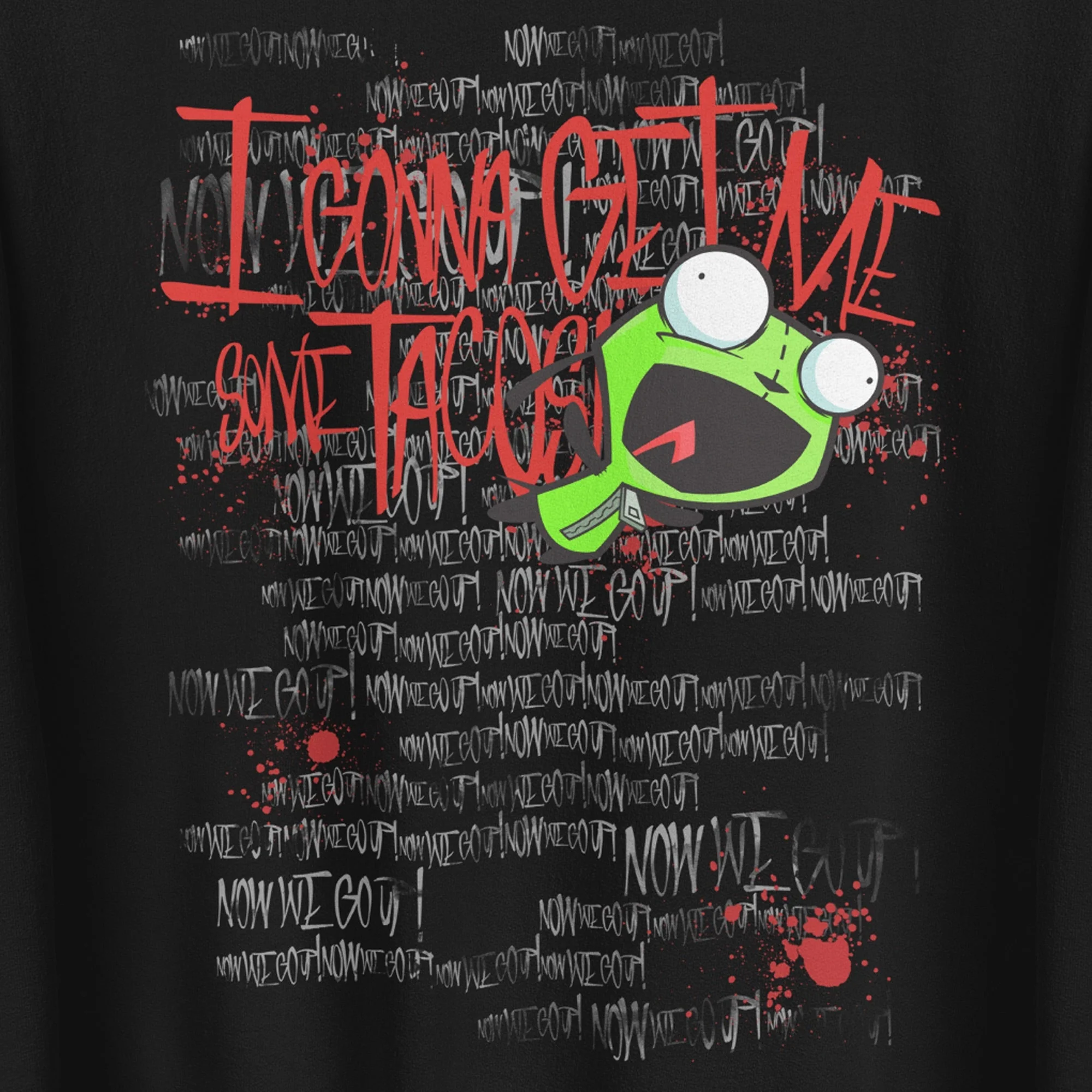Invader Zim Gonna Get Me Some Tacos Adult Crewneck Sweatshirt - Image 2