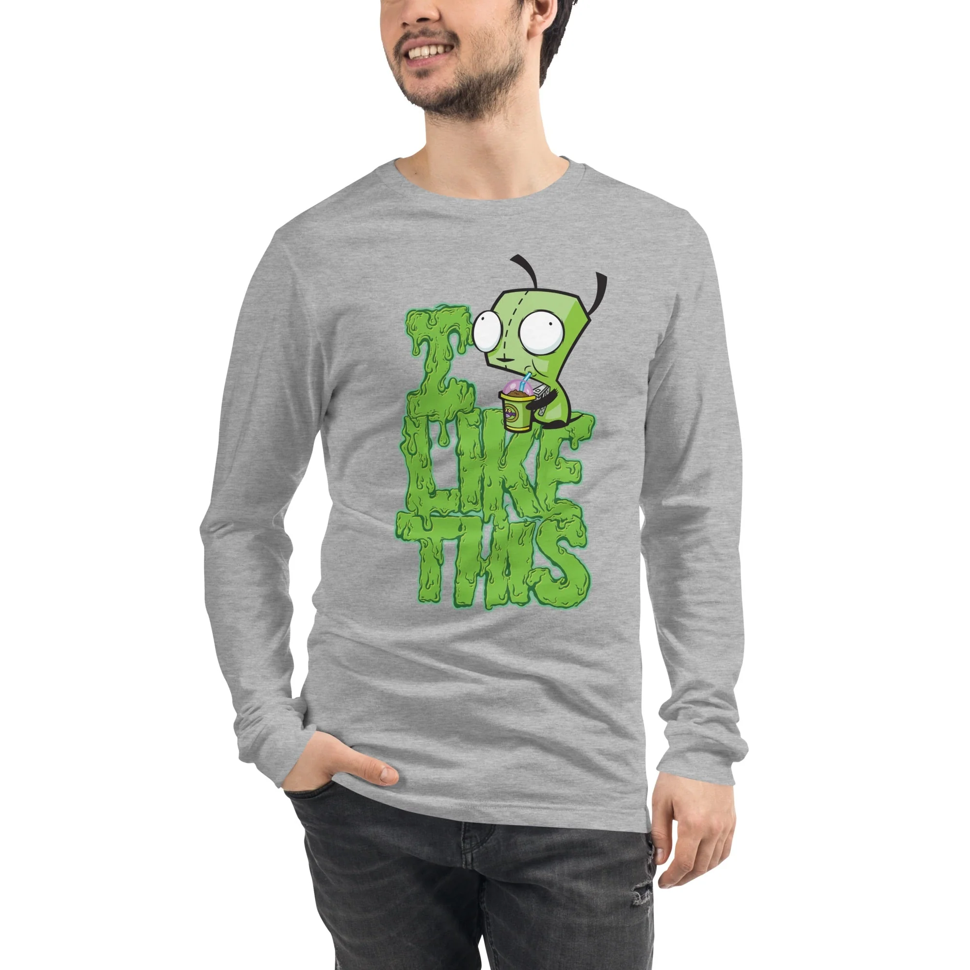 Invader Zim I Like This Adult Long Sleeve Shirt - Image 3
