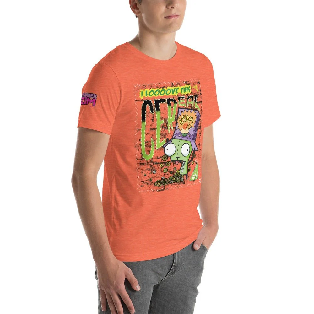 Invader Zim Looooove This Cereal Adult Short Sleeve T-Shirt - Image 5