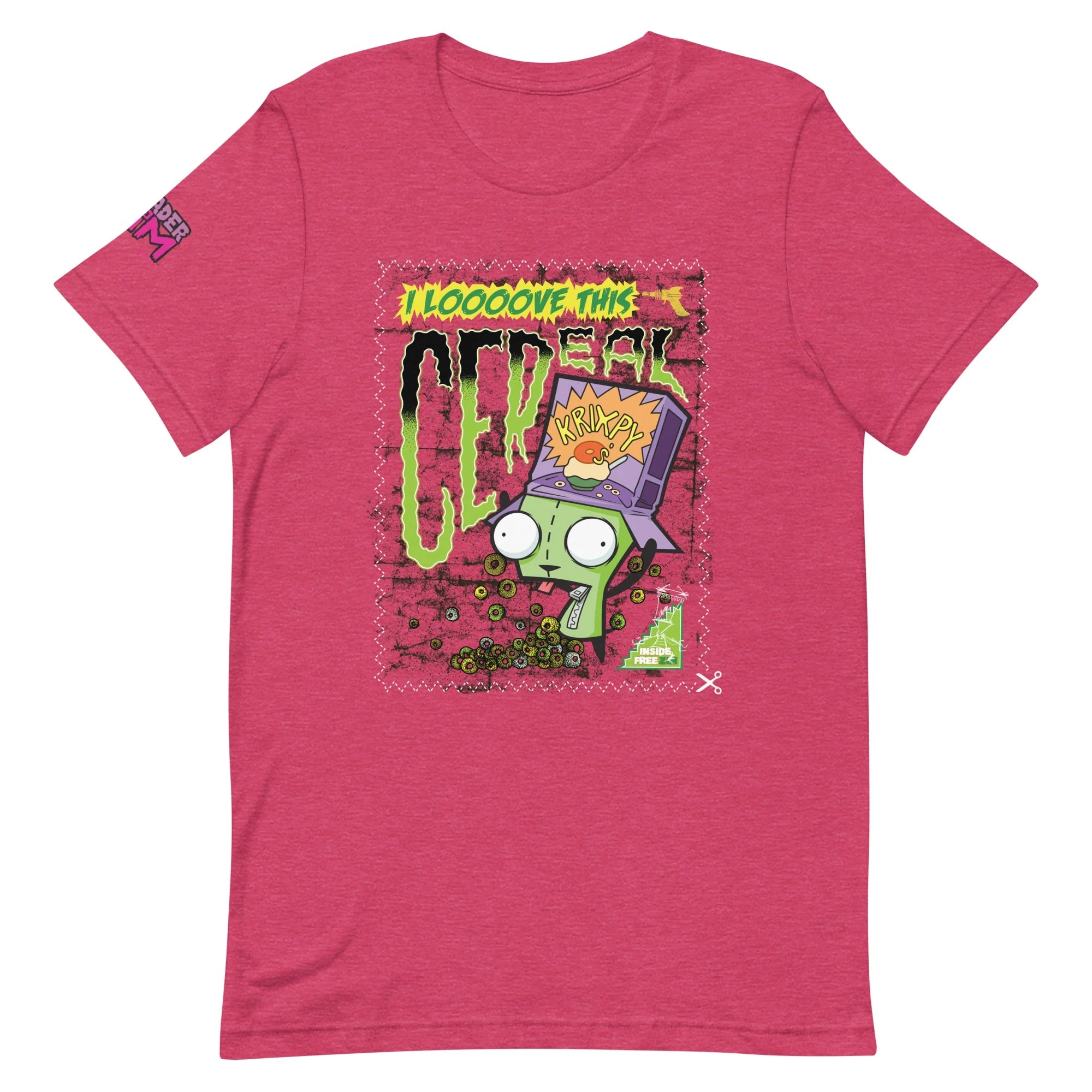Invader Zim Looooove This Cereal Adult Short Sleeve T-Shirt - Image 6