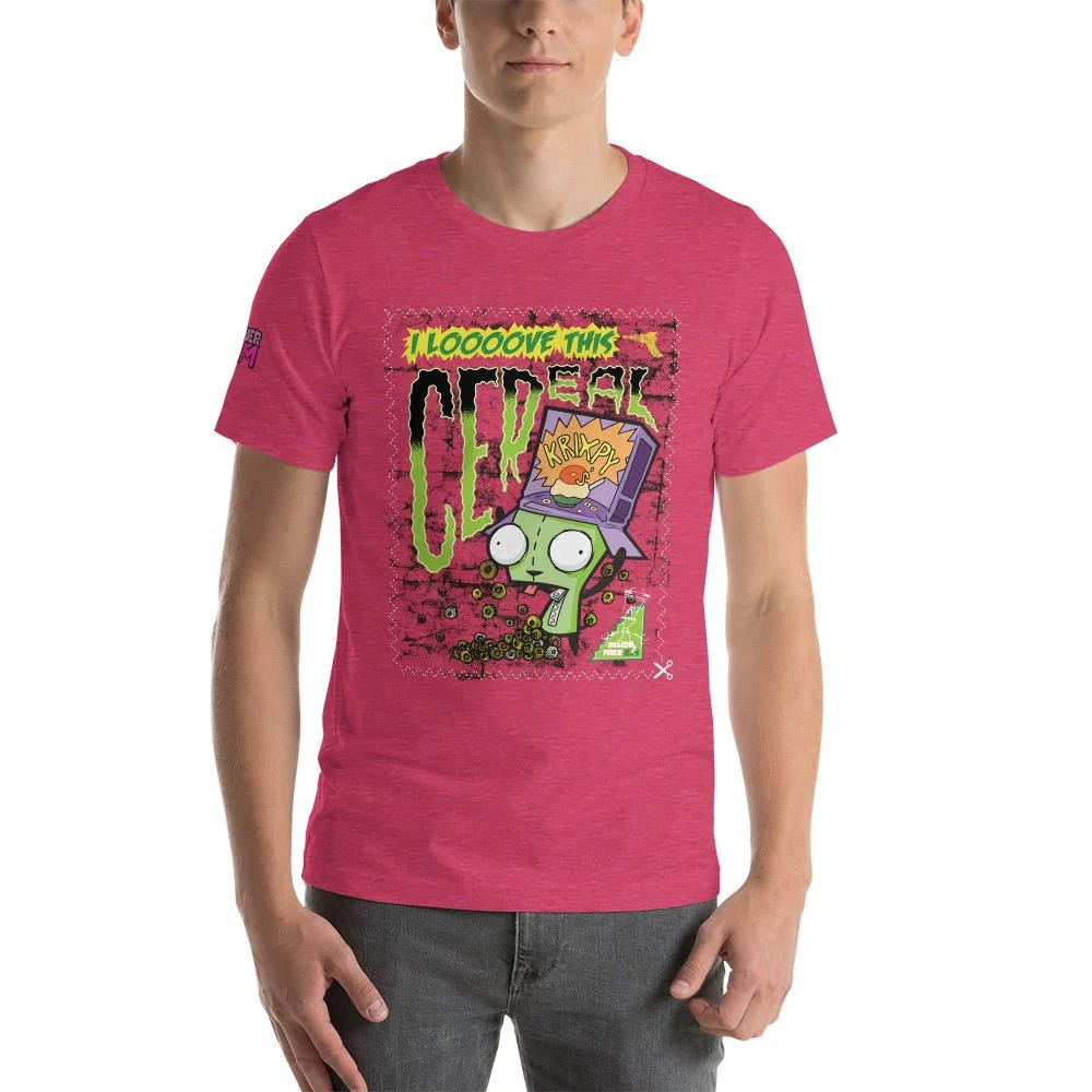 Invader Zim Looooove This Cereal Adult Short Sleeve T-Shirt - Image 7
