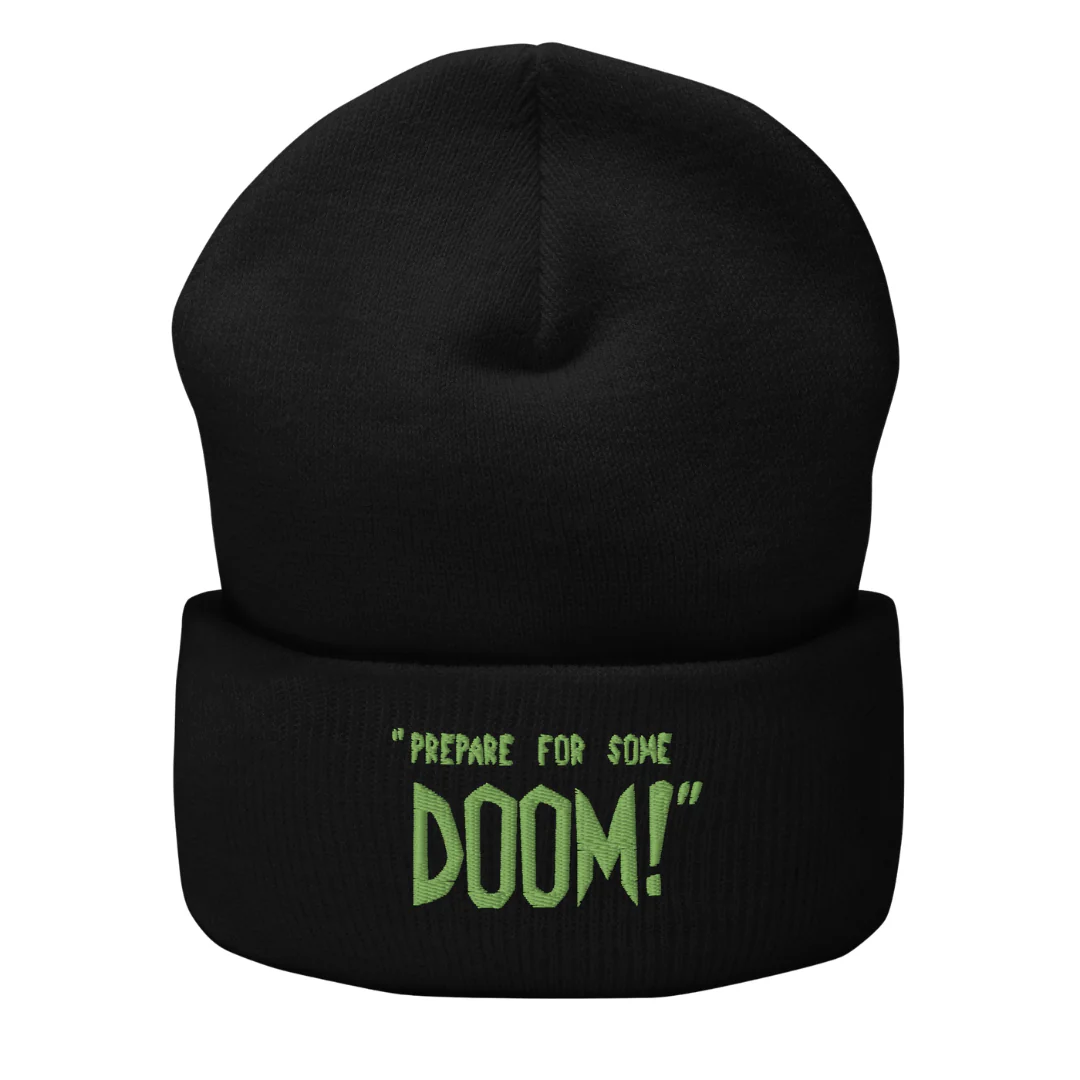 Invader Zim Prepare For Some Doom Cuffed Beanie