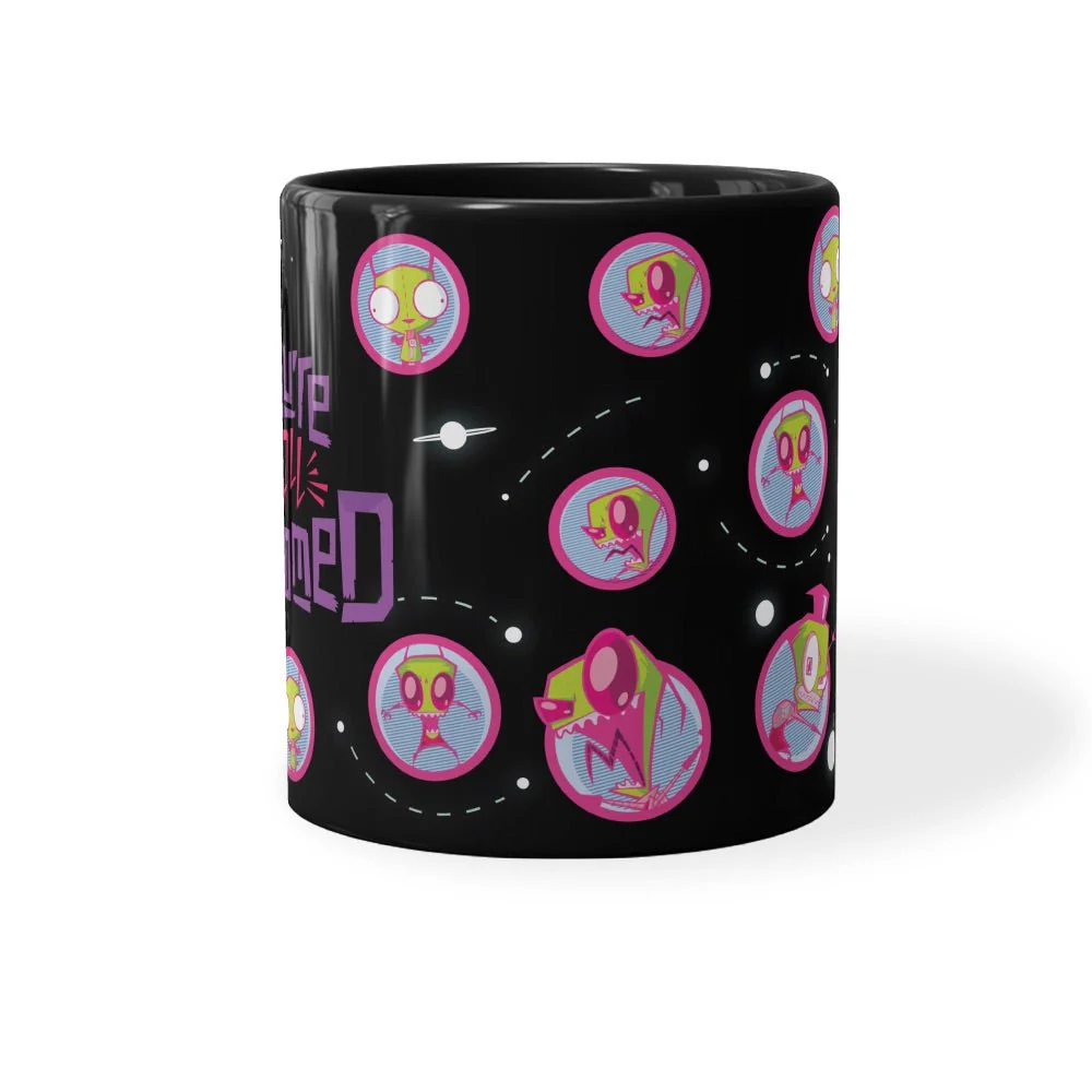 Invader Zim You're All Doomed Black Mug - Image 3