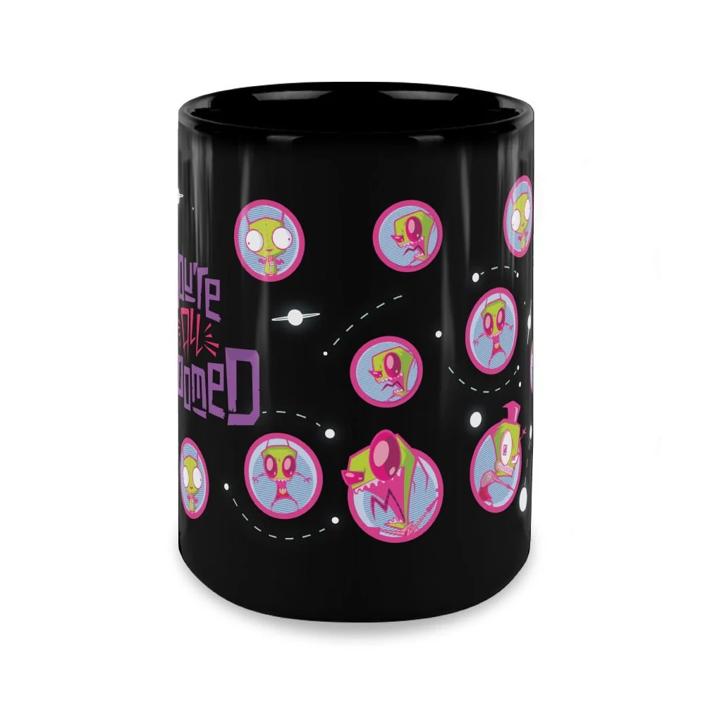 Invader Zim You're All Doomed Black Mug - Image 6