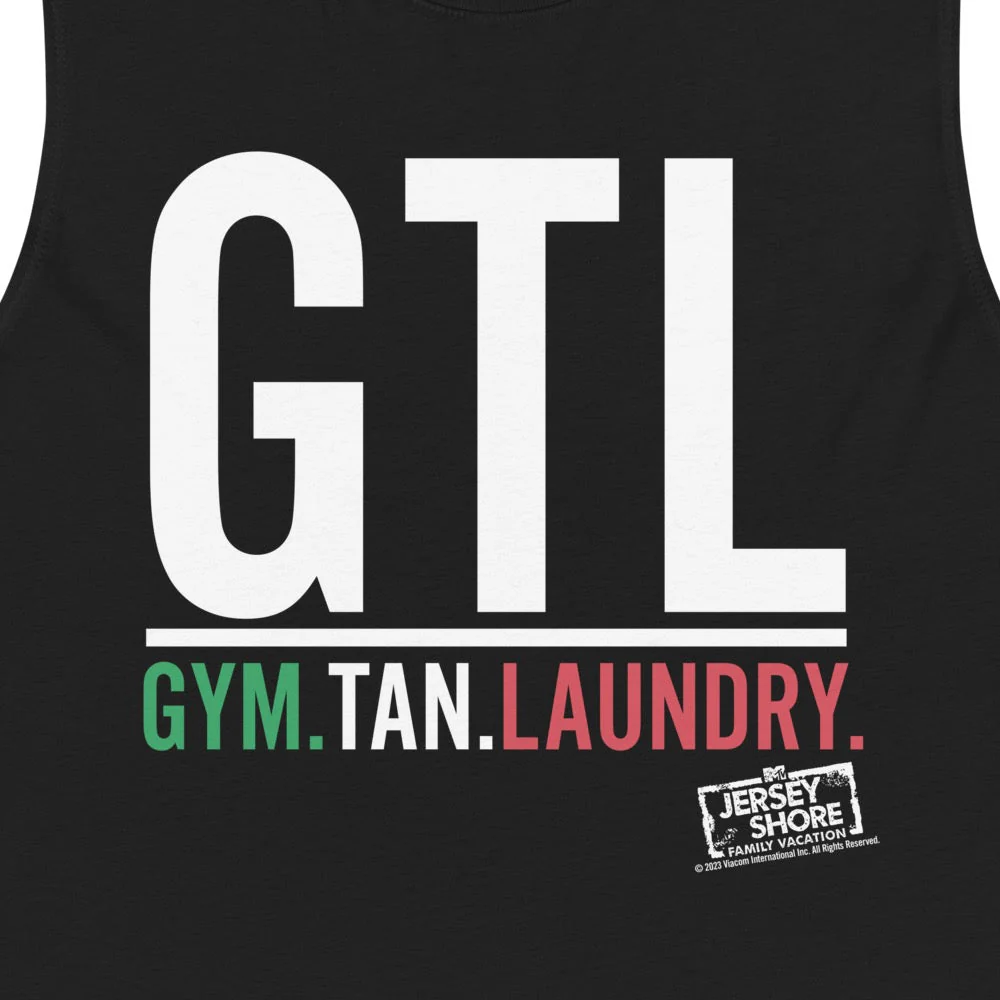 Jersey Shore Family Vacation Gym. Tan. Laundry. Muscle Tank Top - Image 2