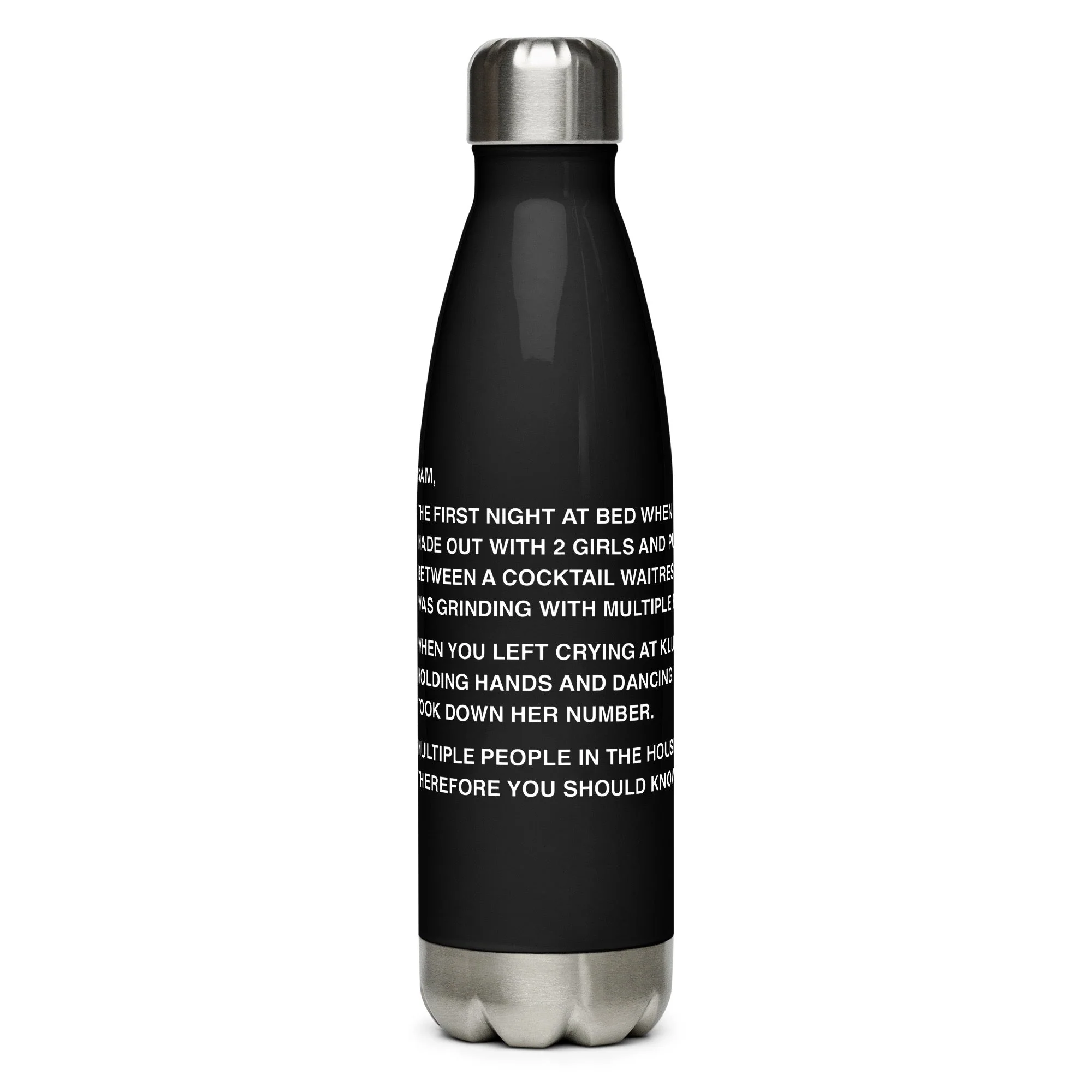 Jersey Shore Family Vacation Sam Note Water Bottle - Image 3