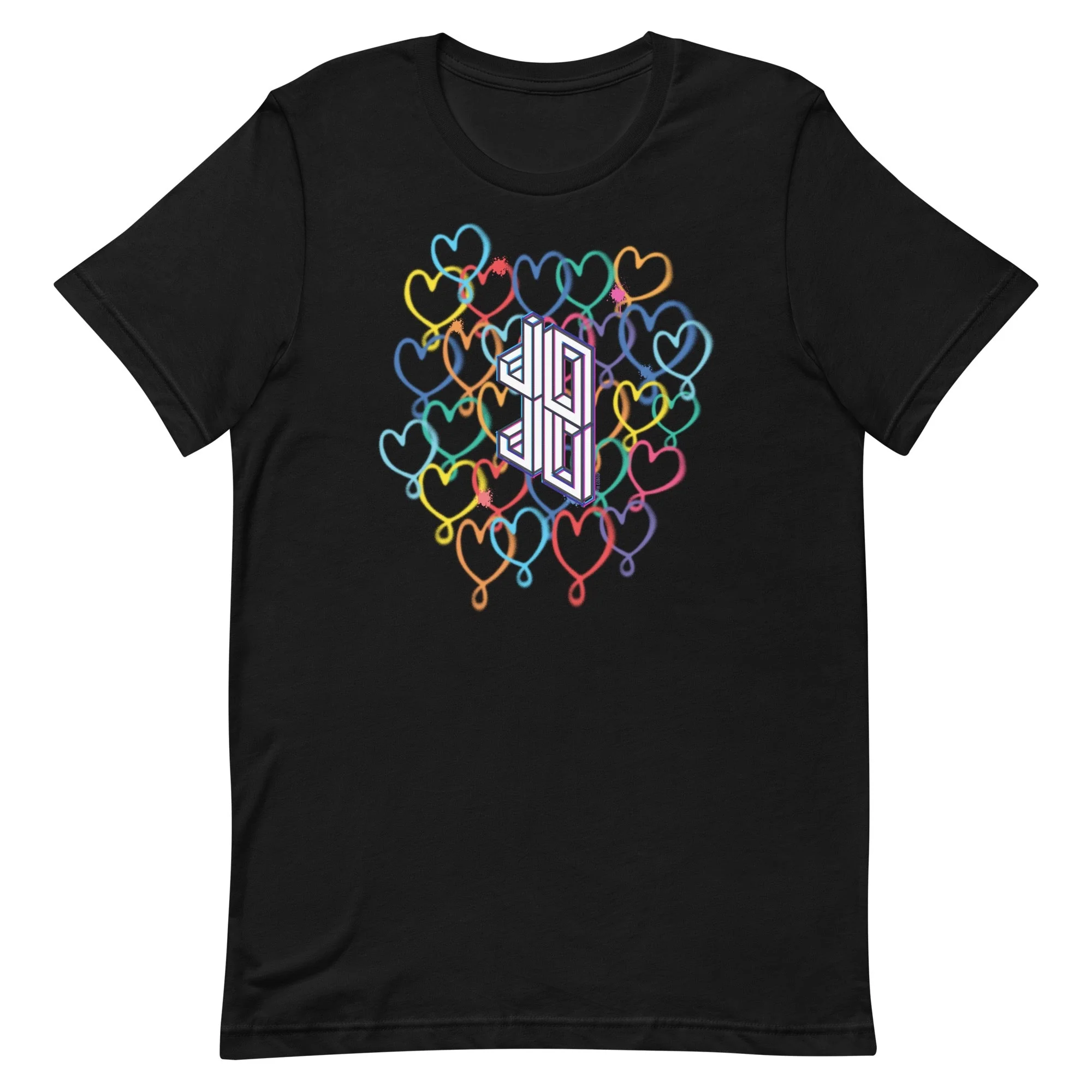 JoJo Siwa Hearts Adult Short Sleeve T-Shirt - Image 3