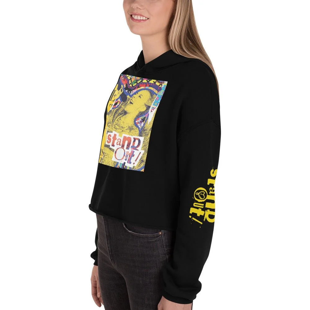JoJo Siwa Stand Out Women's Fleece Crop Hooded Sweatshirt - Image 4