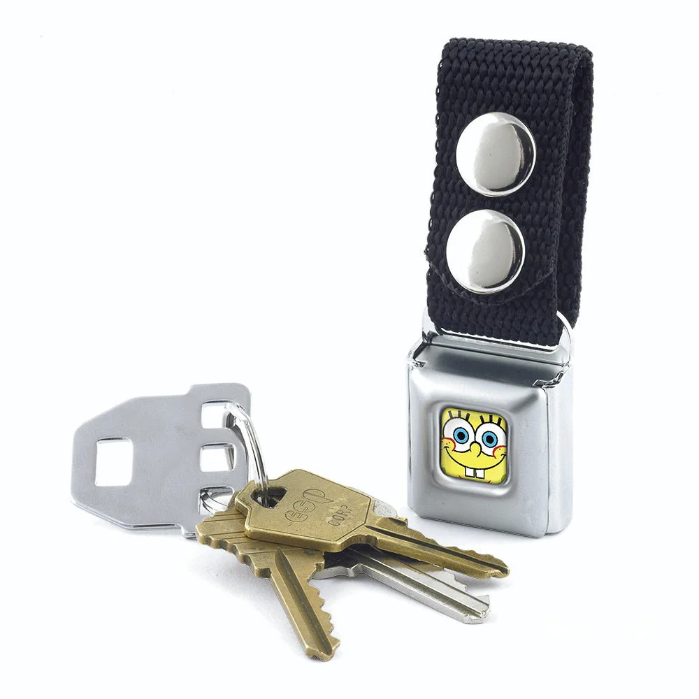 SpongeBob SquarePants Keychain Face Close-Up Full Color SeatBelt Buckle - Image 2