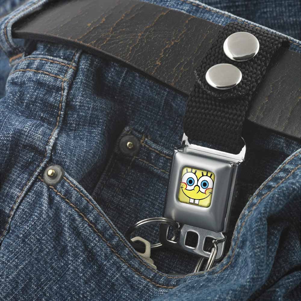 SpongeBob SquarePants Keychain Face Close-Up Full Color SeatBelt Buckle - Image 3