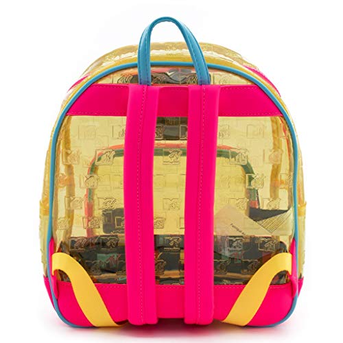 Loungefly X MTV Clear Neon PVC Mini Backpack - Image 2