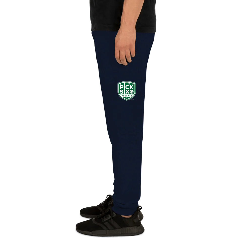 Pick Six Podcast Logo Adult Fleece Joggers - Image 14