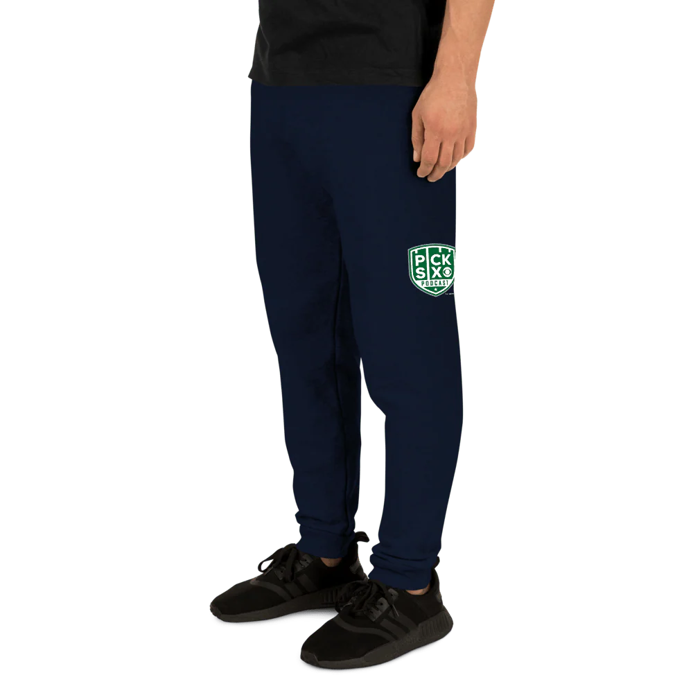 Pick Six Podcast Logo Adult Fleece Joggers - Image 15
