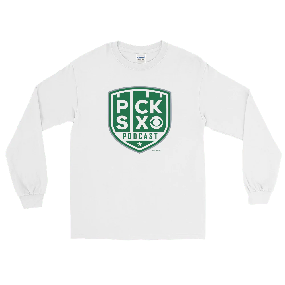 Pick Six Podcast Logo Adult Long Sleeve T-Shirt - Image 5