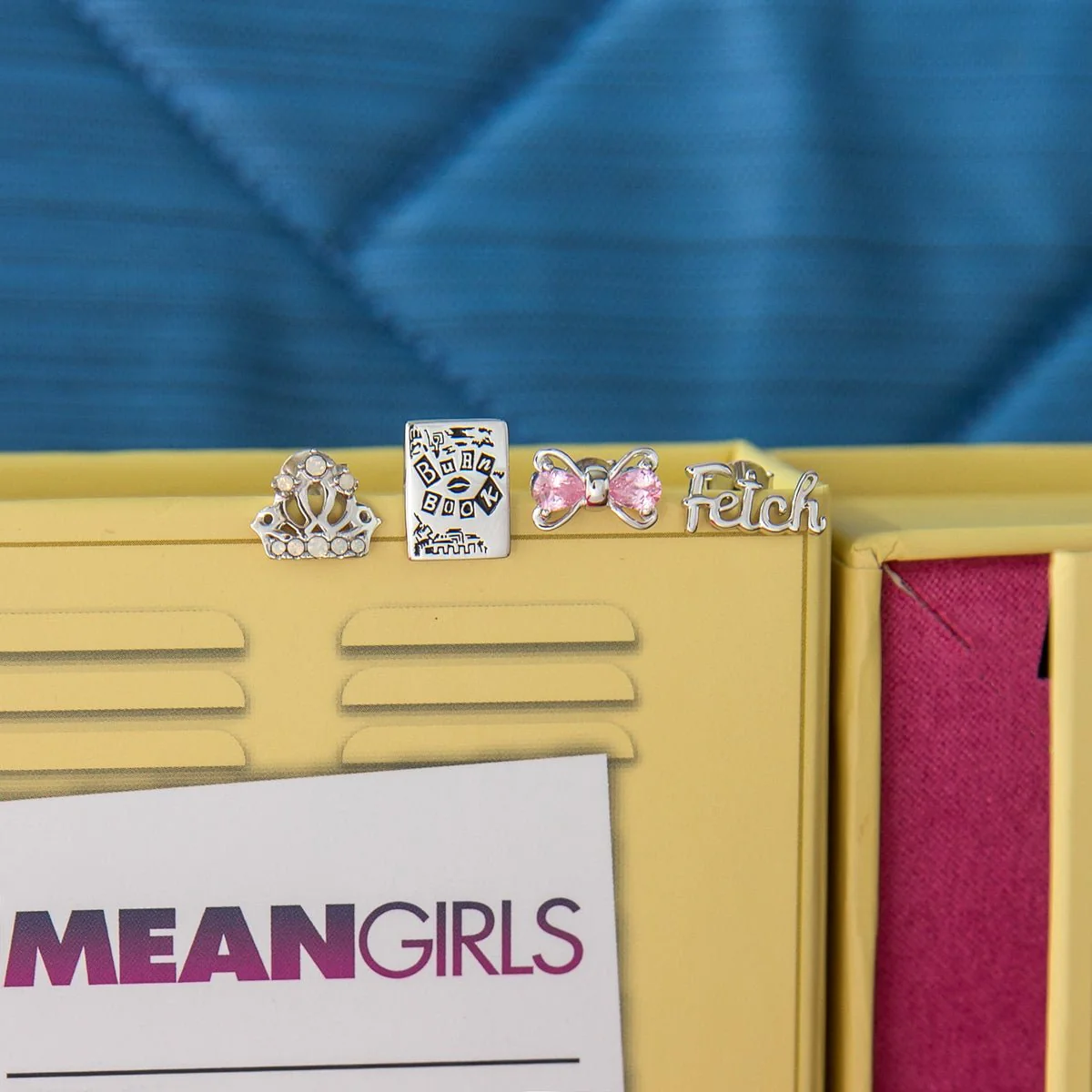 Mean Girls Burn Book Fetch and Crown Stud Earrings Set - Image 5