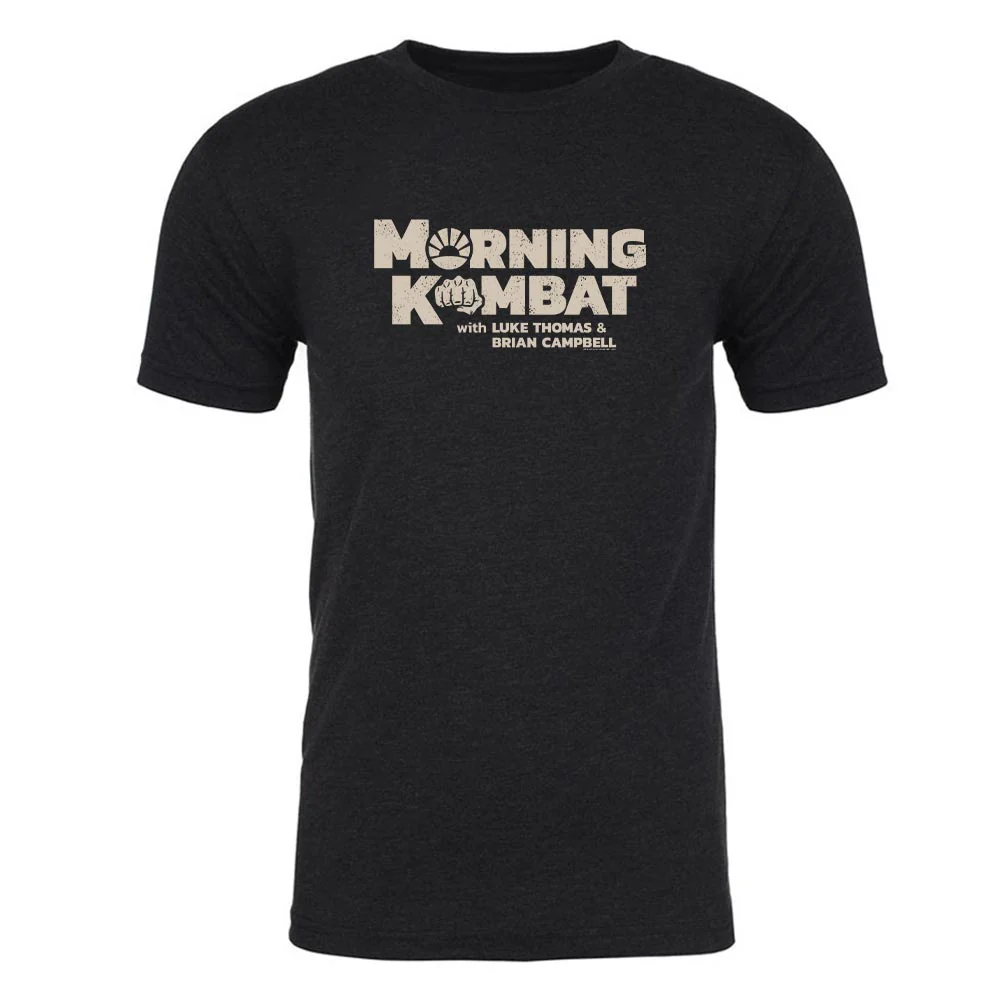 Morning Kombat Logo with Names Men's Tri-Blend T-Shirt - Image 2