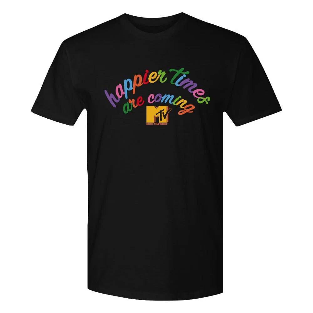 MTV Happier Times Are Coming Adult Short Sleeve T-Shirt - Image 4