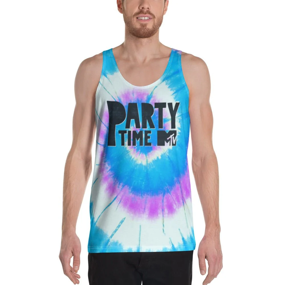 MTV Spring Break Party Time Tie-Dye Tank Top - Image 4