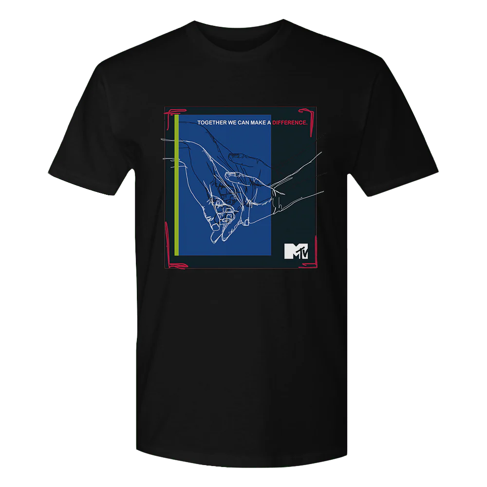 MTV Together We Can Make A Difference Adult Short Sleeve T-Shirt