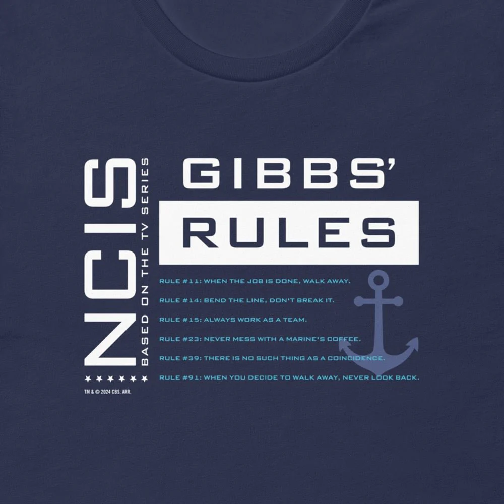 NCIS Gibb's Rules List Unisex T-Shirt - Image 2