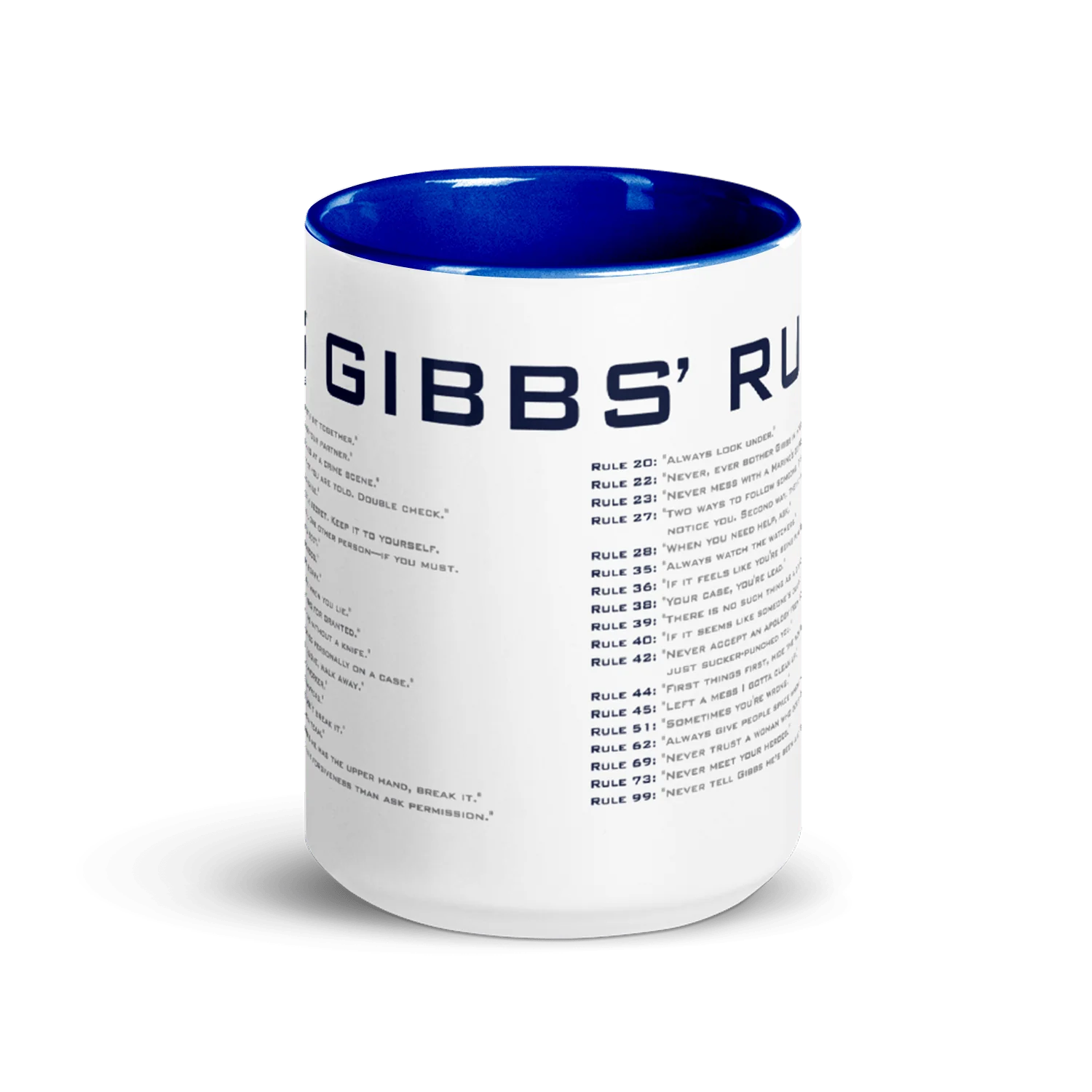 NCIS GIbbs Rules Two-Tone Mug - Image 2