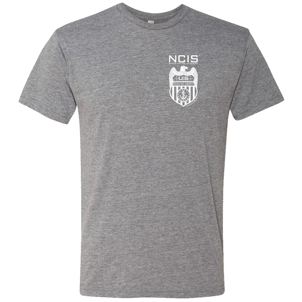 NCIS Special Agent Badge Men's Tri-Blend Short Sleeve T-Shirt - Image 3