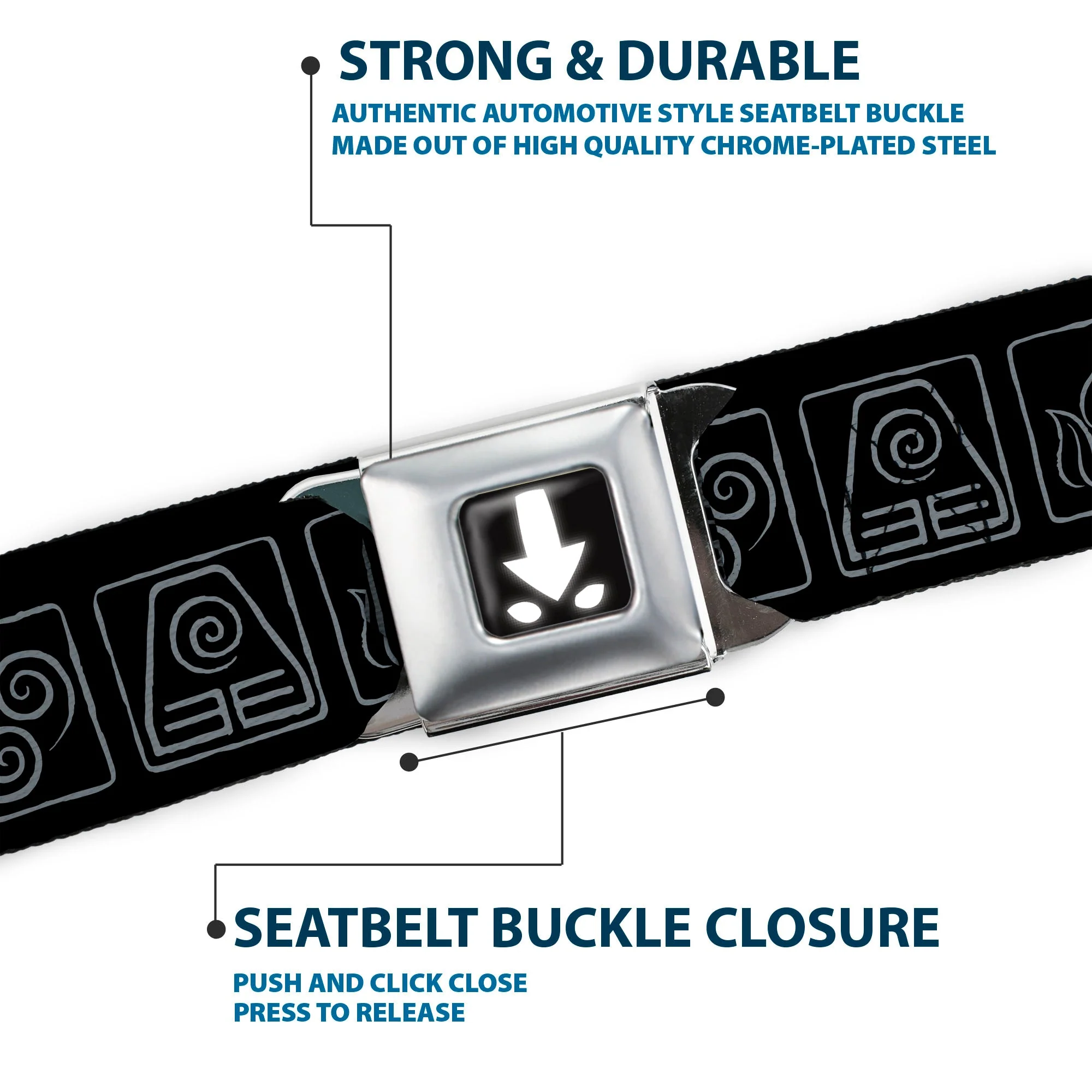 Avatar: The Last Airbender Aang Elements Seatbelt Belt - Image 7
