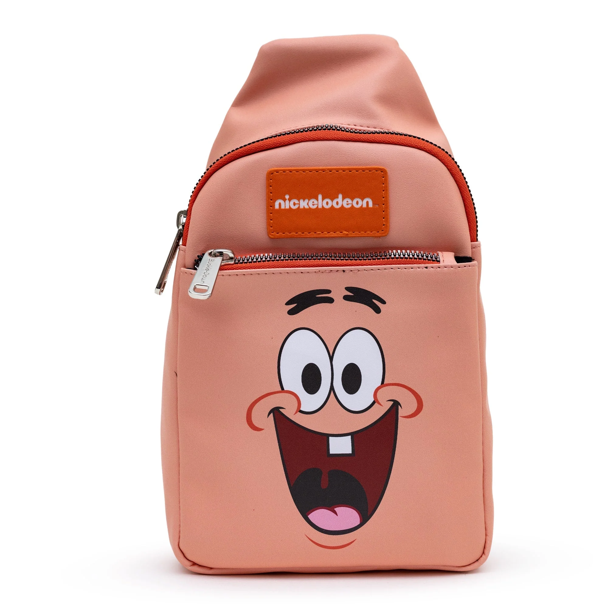 SpongeBob SquarePants Sling Bag Patrick Star Close Up Vegan Leather Salmon Orange