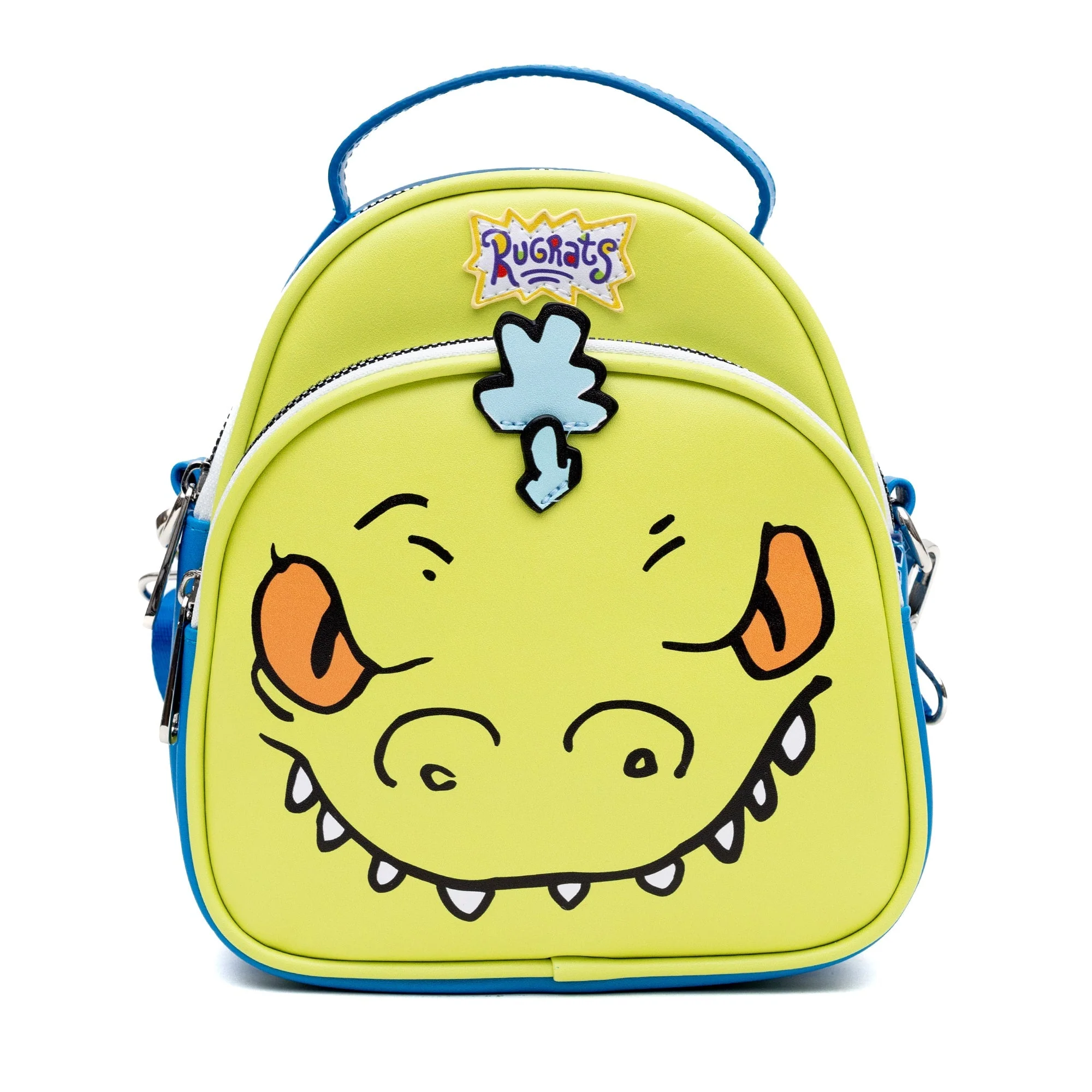 Rugrats Reptar Character Applique Vegan Leather Cross Body Bag