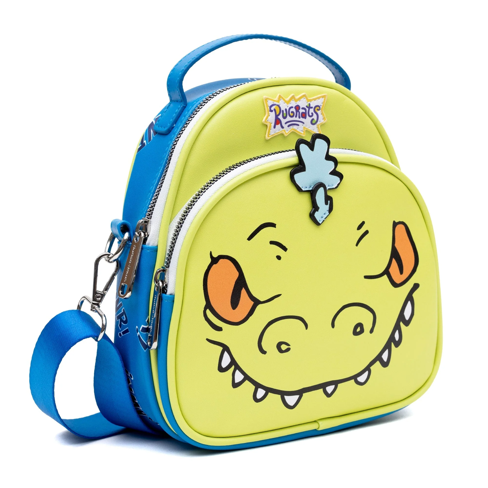 Rugrats Reptar Character Applique Vegan Leather Cross Body Bag - Image 2