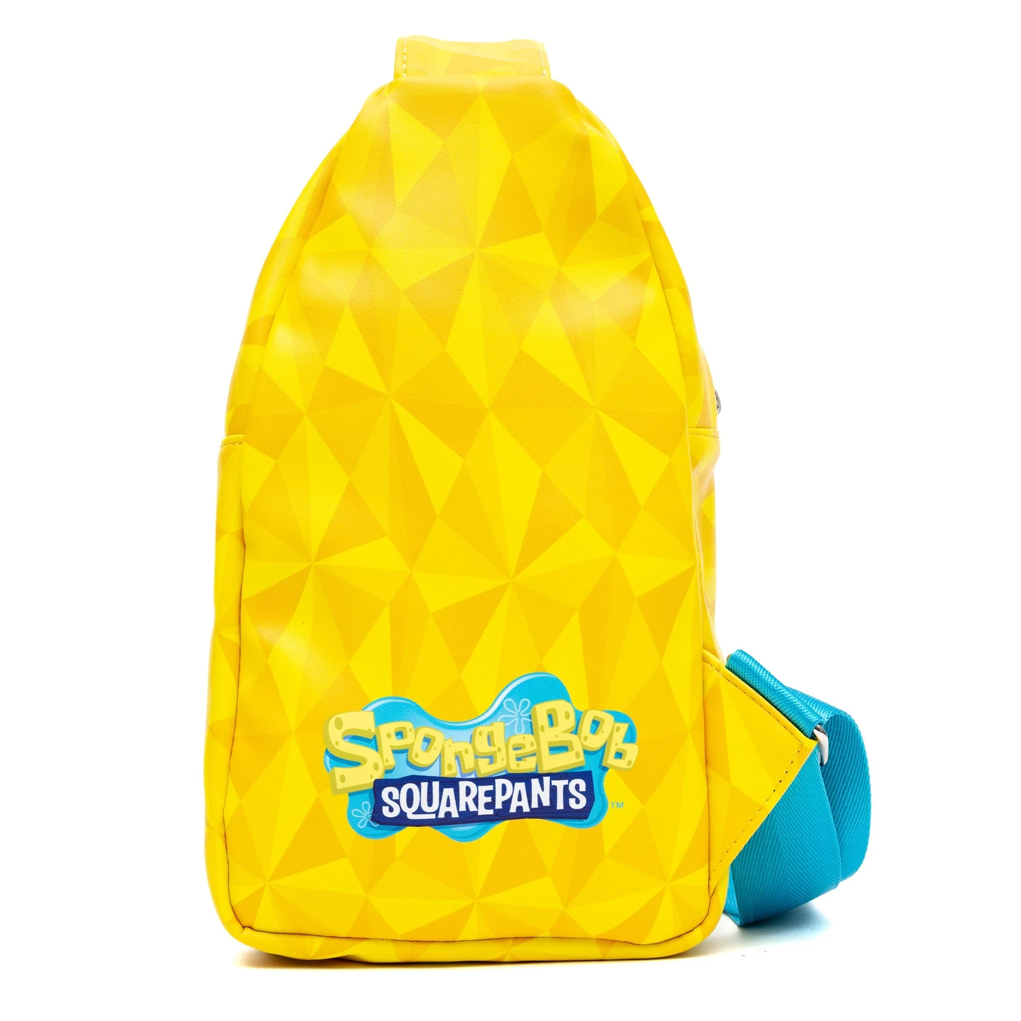 Nickelodeon SpongeBob SquarePants Crossbody Sling Bag SpongeBob and Friends Pose Applique Vegan Leather Adjustable Straps Yellow - Image 2