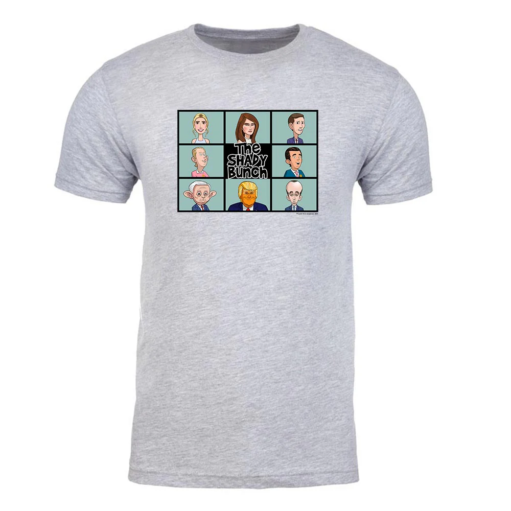 Our Cartoon President Shady Bunch Adult Short Sleeve T-Shirt