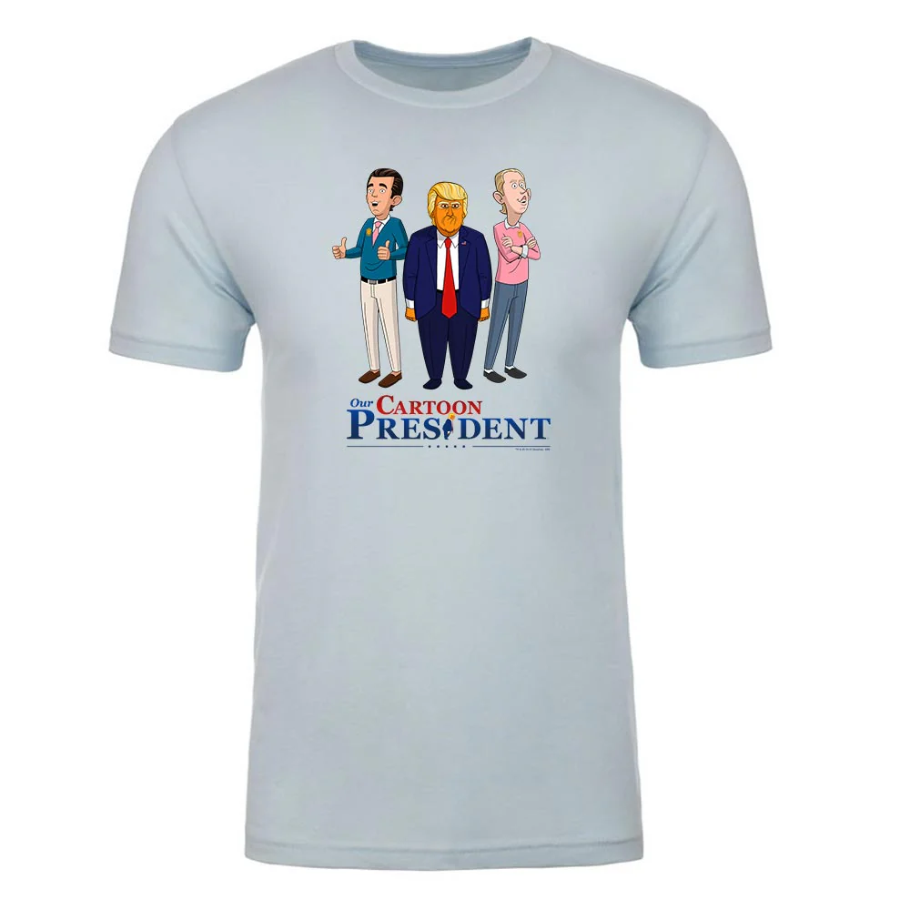 Our Cartoon President Trump and Sons Adult Short Sleeve T-Shirt - Image 5