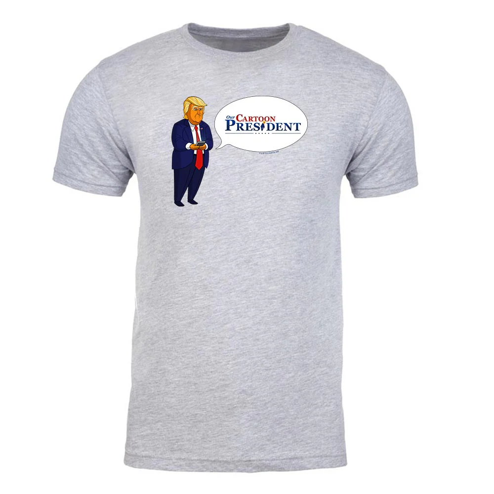 Our Cartoon President Tweet Adult Short Sleeve T-Shirt - Image 3