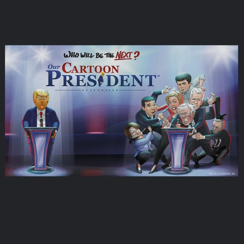 Our Cartoon President Who Will Be the Next Cartoon President? Adult Long Sleeve T-Shirt - Image 2