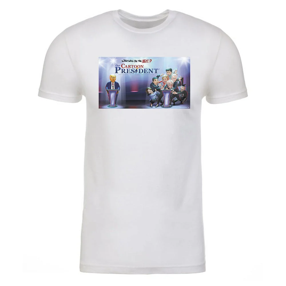 Our Cartoon President Who Will Be the Next Cartoon President? Adult Short Sleeve T-Shirt