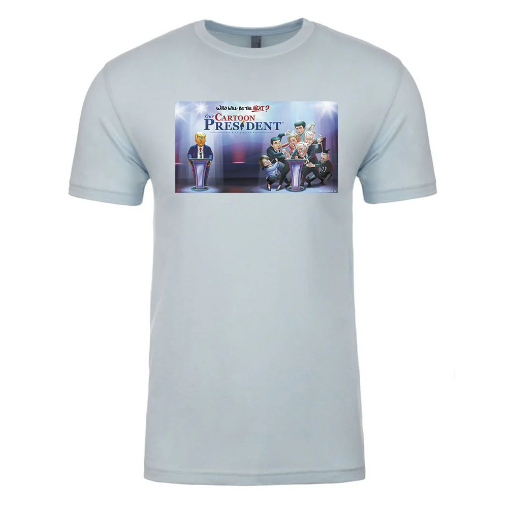 Our Cartoon President Who Will Be the Next Cartoon President? Adult Short Sleeve T-Shirt - Image 3